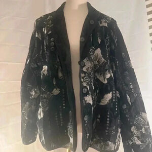 Napa Valley Elegant Floral Velvet Jacket